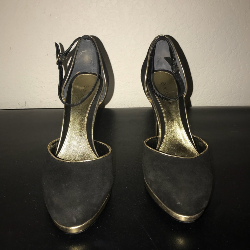 Enzo Angiolini black and gold heels - Picture 2 of 5